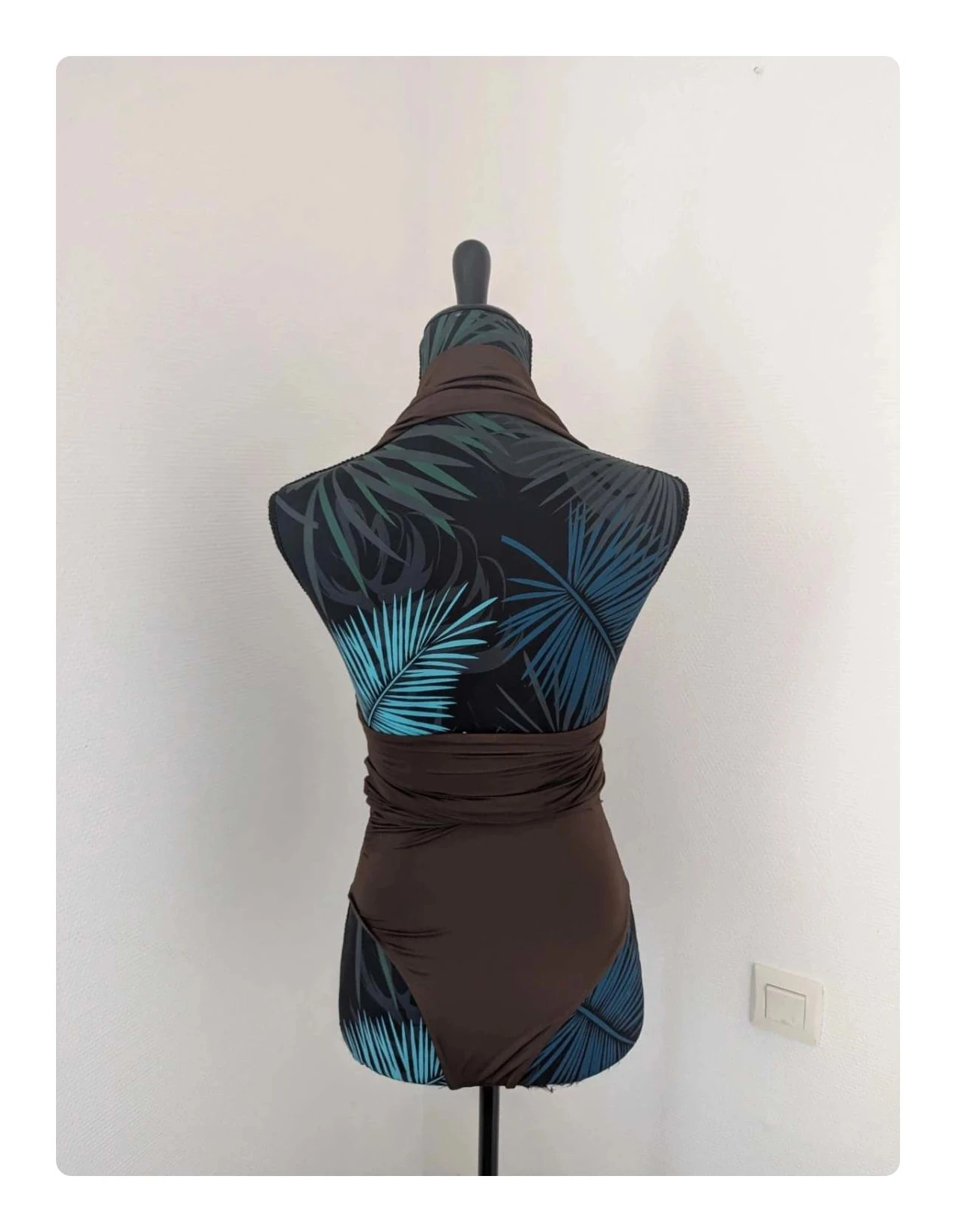 Body Marrón Froncé Col Halterneck Zara - Talla S - Nuevo con etiqueta – photo 3